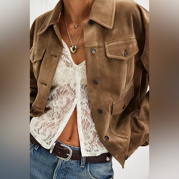 Free People We The Free Night Ranch Vegan Jacket XS - Picture 4 of 10